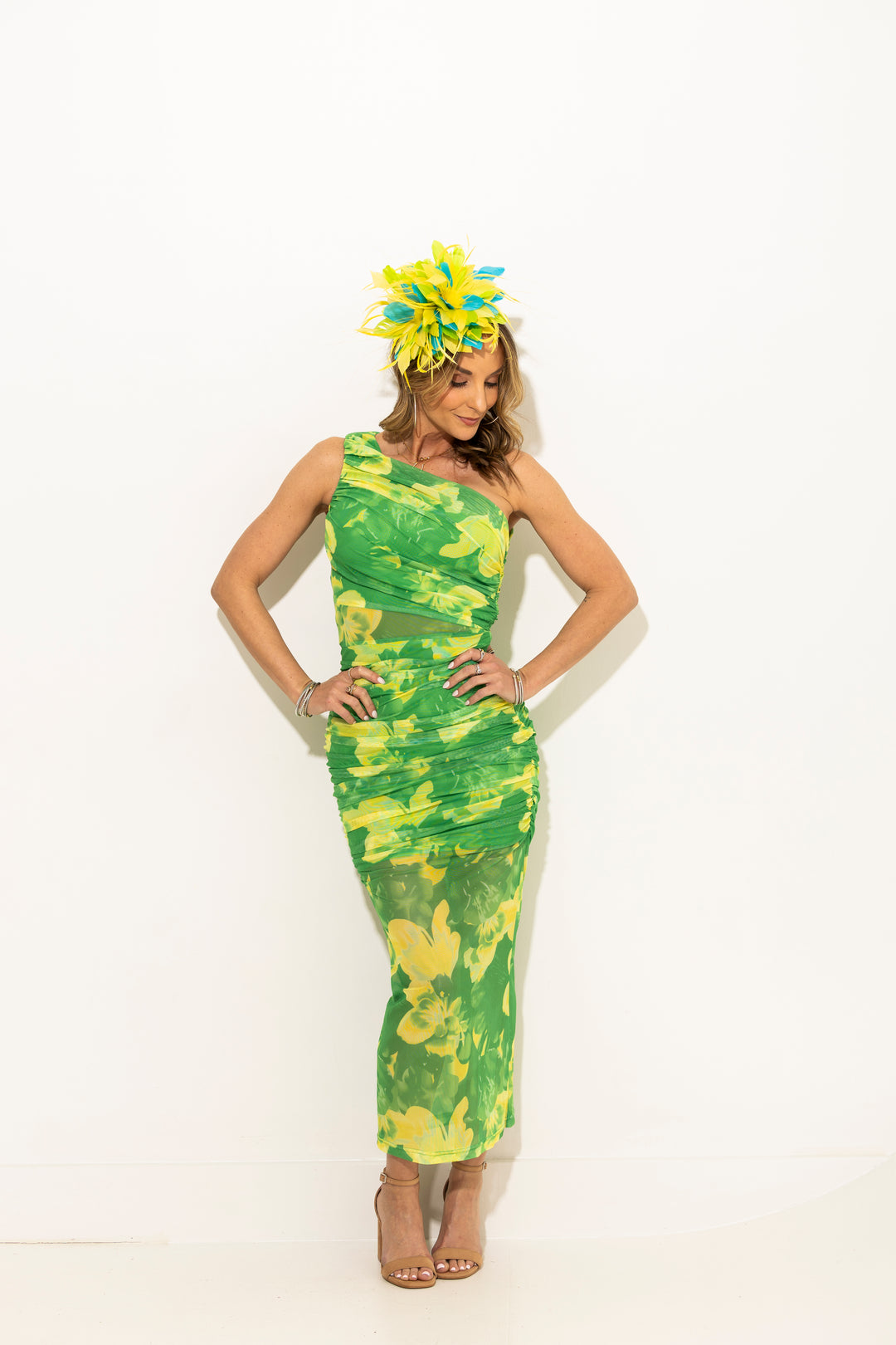 Garden Goddess One Shoulder Mesh Dress – impromptu boutique